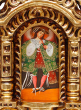 Load image into Gallery viewer, Musician Archangel Colonial Cuzco Peru Handmade Wood Retablo Art Oil Painting