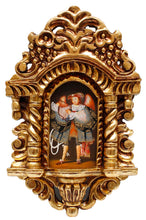 Load image into Gallery viewer, Musician Archangel Colonial Cuzco Peru Handmade Wood Retablo Framed Oil Painting