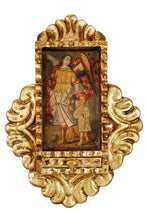 Load image into Gallery viewer, Guardian Angel Colonial Peru Handmade Retablo Religious Handcarved Altarpiece