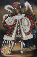 Load image into Gallery viewer, Military Archangel Original Colonial Cuzco Peru Folk Art Oil Painting On Canvas